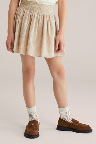 WE Fashion Skirt in Beige: front