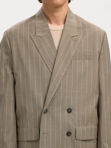 Fit confort Veste de costume SELECTED en marron