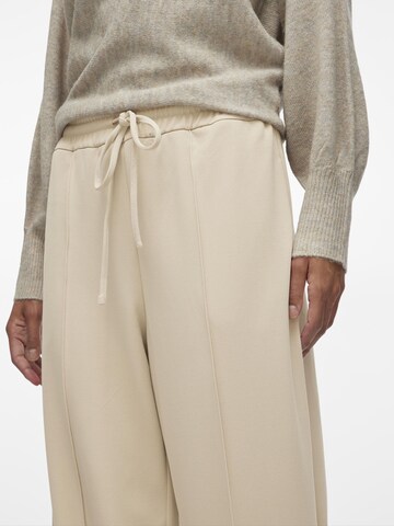 VILA Wide leg Trousers 'VIClua' in Beige