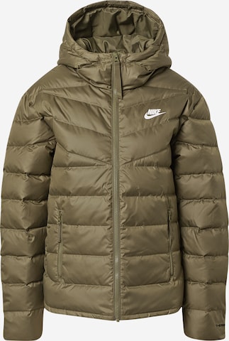 Geacă de iarnă de la Nike Sportswear pe verde: față