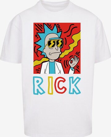Maglietta 'Rick und Morty Cool Rick' di F4NT4STIC in bianco: frontale