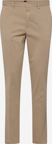 Coupe slim Pantalon chino 'Kaito1' BOSS Black en beige : devant