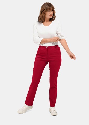 Goldner Regular Broek ' CARLA' in Rood