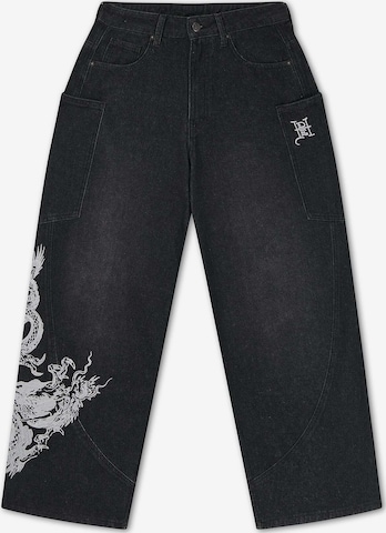 juoda Ed Hardy Laisvas Džinsai: priekis