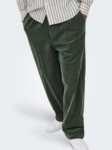 Only & Sons Loosefit Kalhoty 'ONSFADE' – zelená