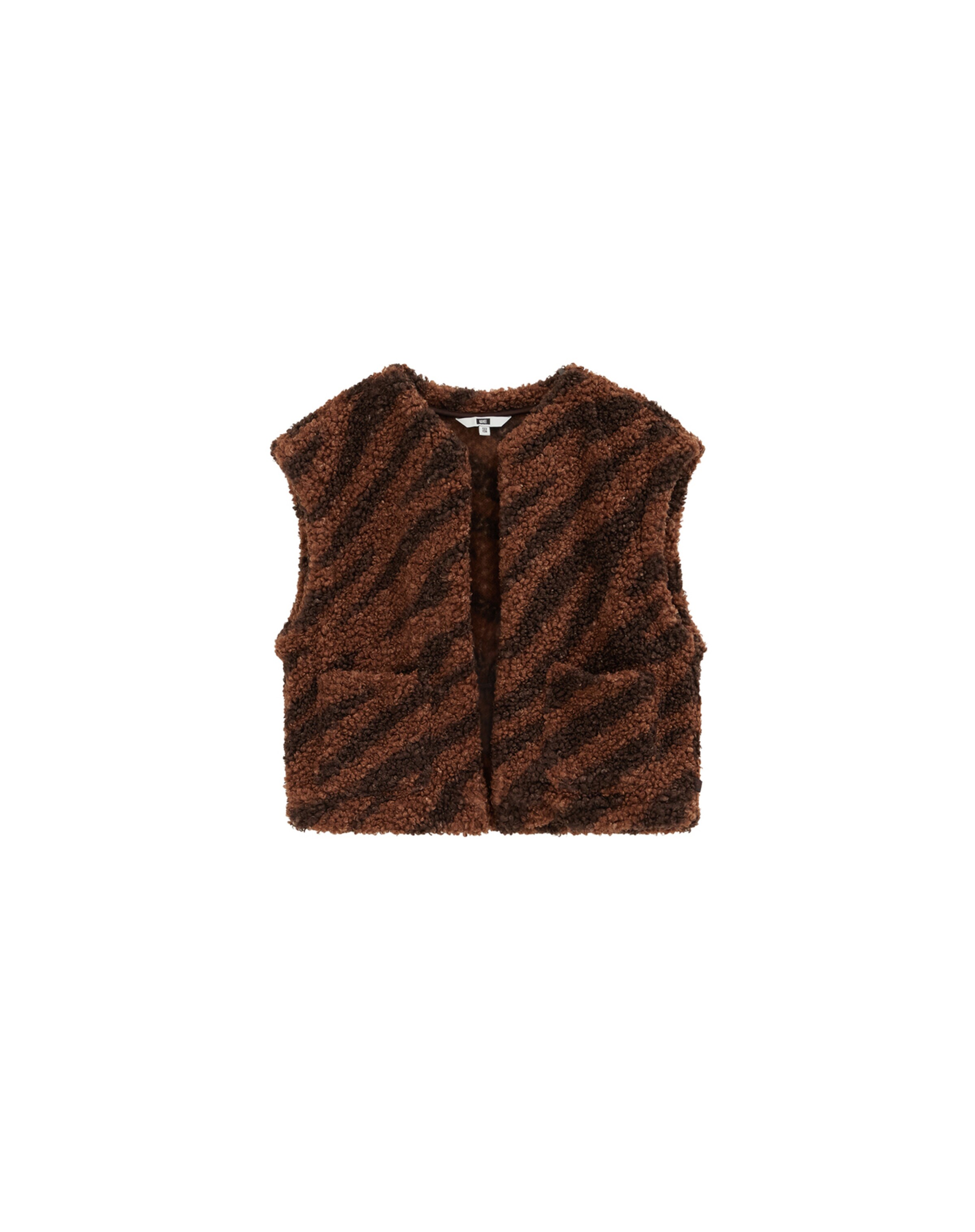 WE Fashion Bodywarmer in Bruin: voorkant