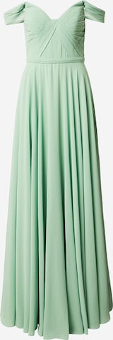 Robe de soirée mascara en vert : devant