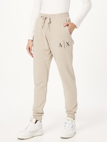 Effilé Pantalon ARMANI EXCHANGE en beige : devant