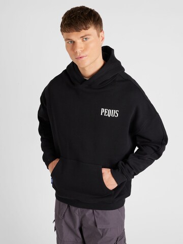 Sweat-shirt Pequs en noir : devant