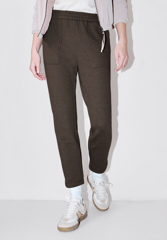 Street One Studio Tapered Pants in Brown: front