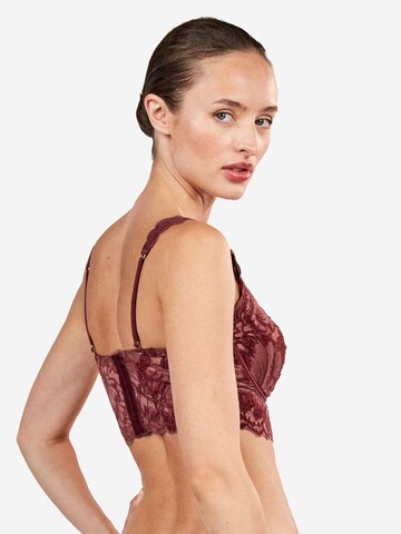 Gisela - Bustier Sujetador en rojo: atrás