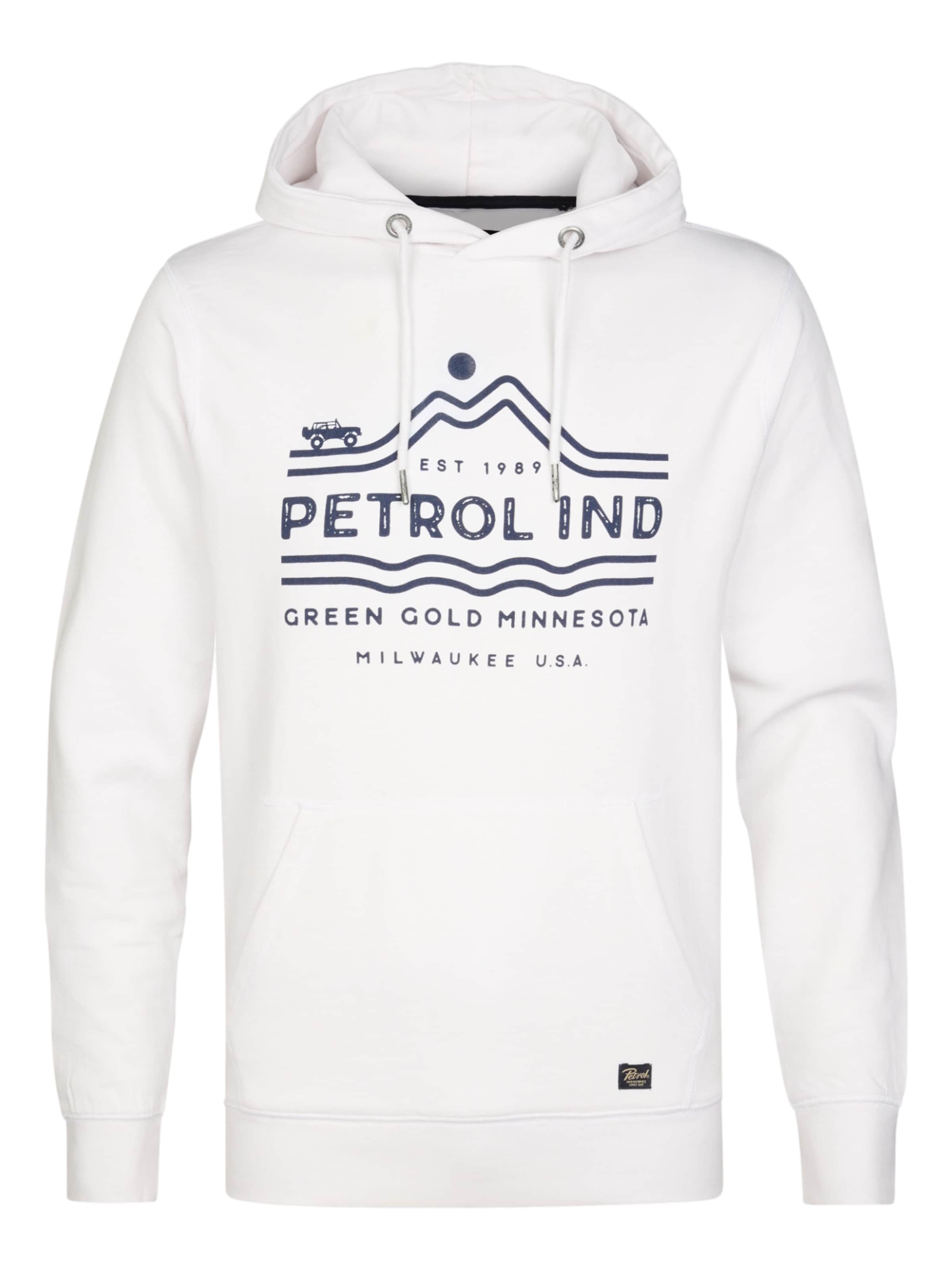 Petrol Industries Sweatjakke i hvid: forside