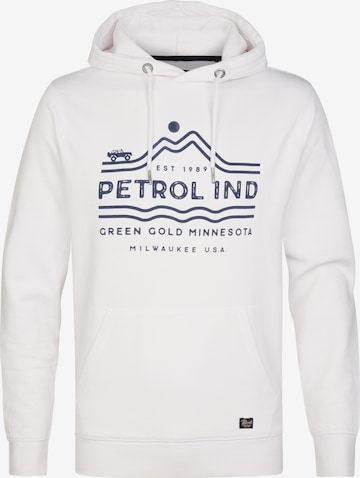 Petrol Industries Sweatvest in Wit: voorkant