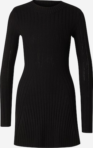 HOLLISTERPletena haljina - crna boja: prednji dio