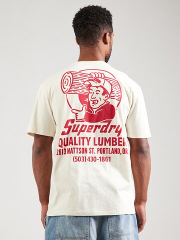 T-Shirt 'Trade Tools' Superdry en beige : devant