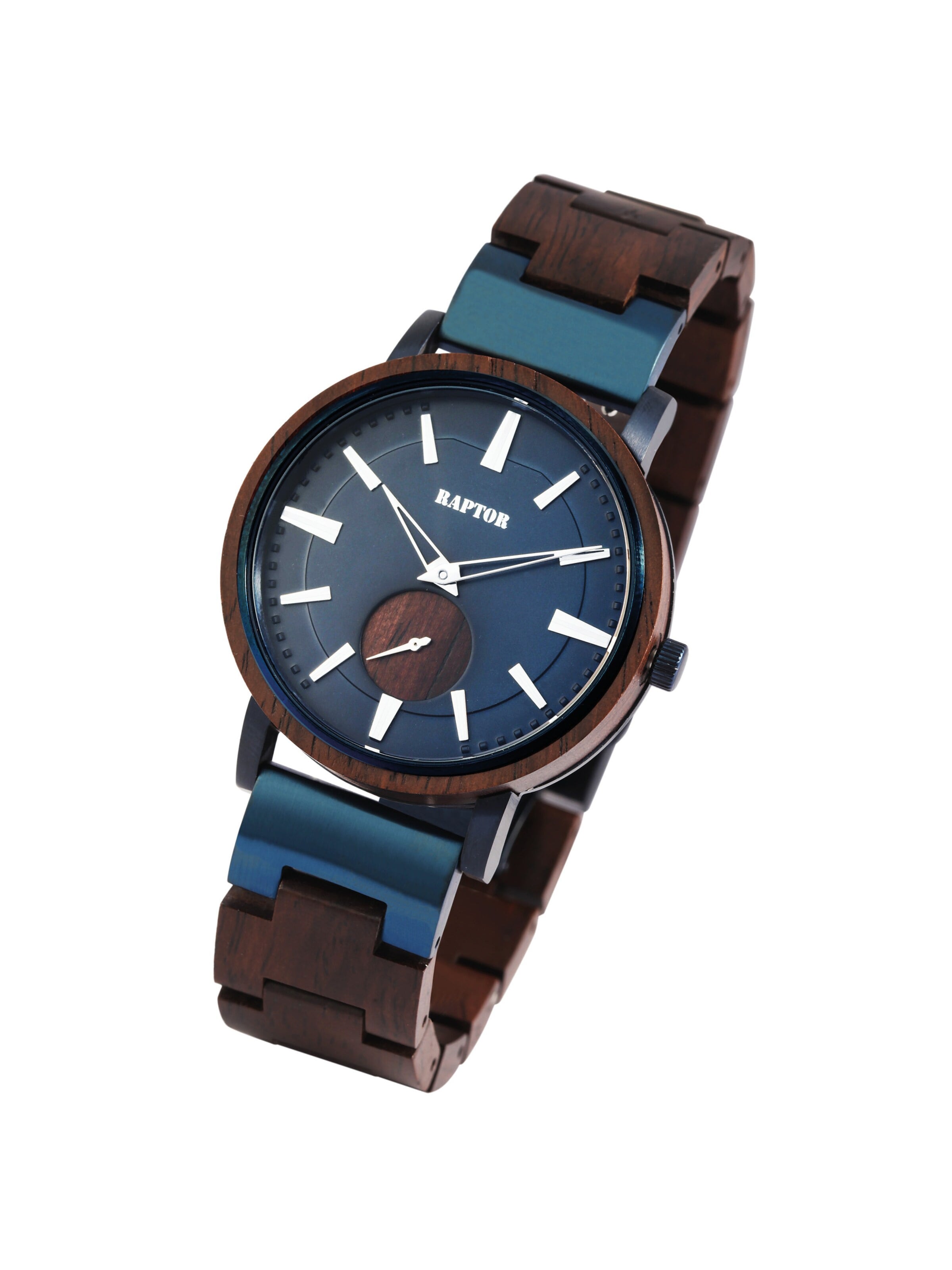 Raptor Analog Watch 'Birdy, silberfarbig, Mineralglas' in Blue: front