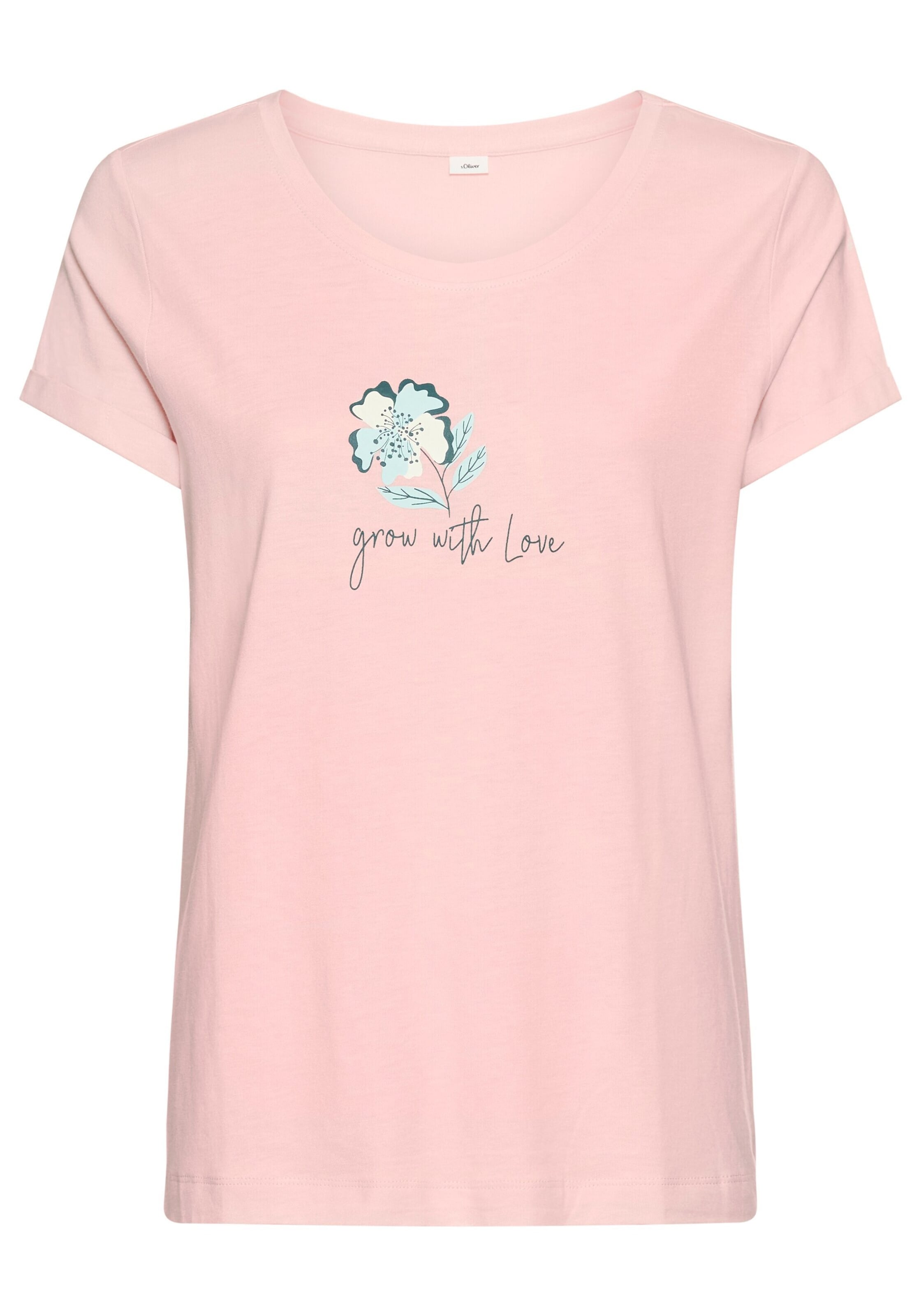 s.Oliver - Camiseta para dormir en rosa: frente