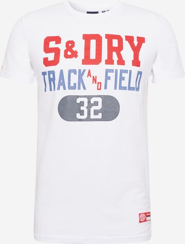 Effilé T-Shirt Superdry en blanc : devant