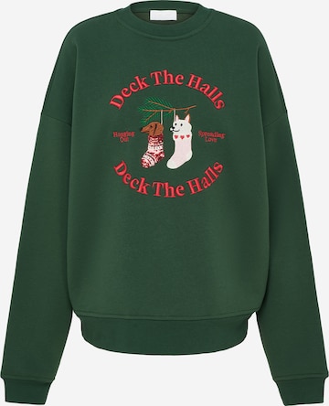Sweat-shirt 'Hendrike' LeGer by Lena Gercke en vert : devant