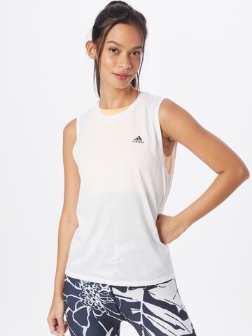 ADIDAS SPORTSWEAR Sports Top 'Run Icons Muscle' in White: front