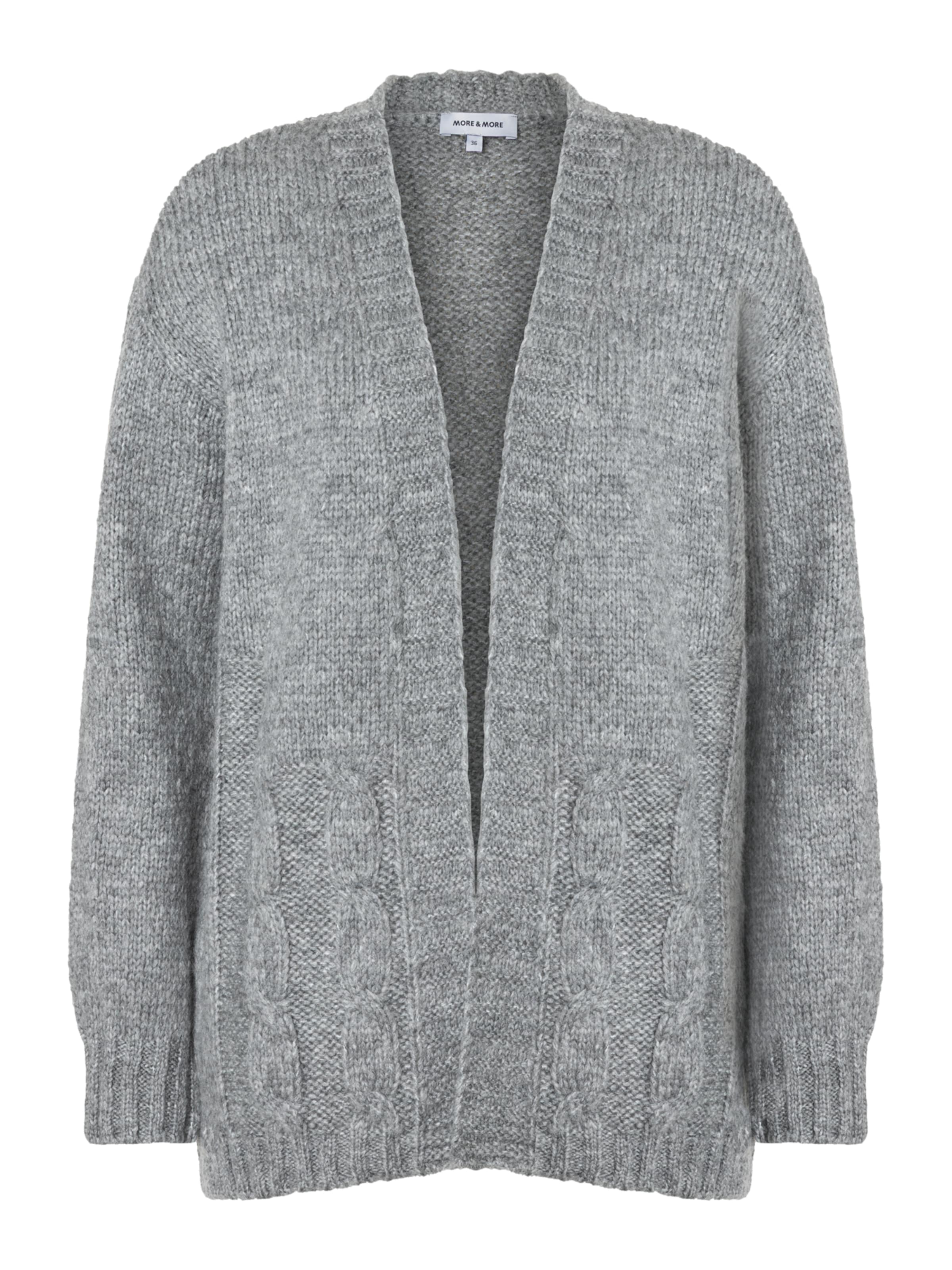 MORE & MORE Strickjacke in Grau: Vorderseite