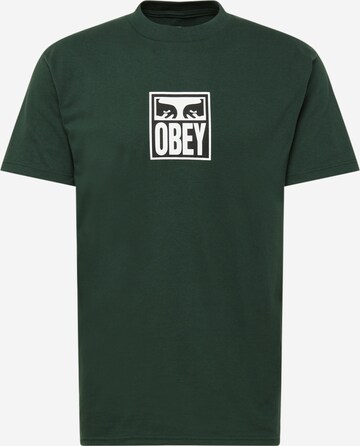 Obey Shirt in Groen: voorkant