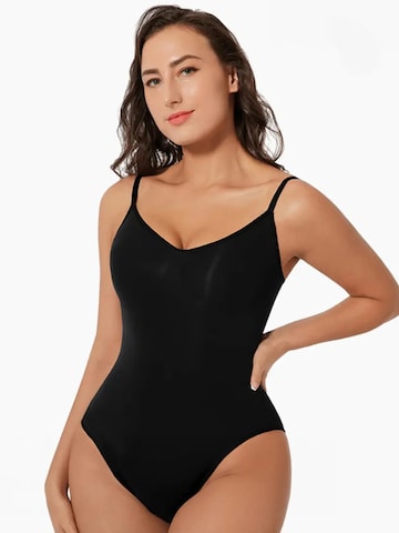 cfab (formerly creamy fabrics) Shapingbody 'Bodysuit Sculpting Shapewear - Light Shape' i svart: framsida
