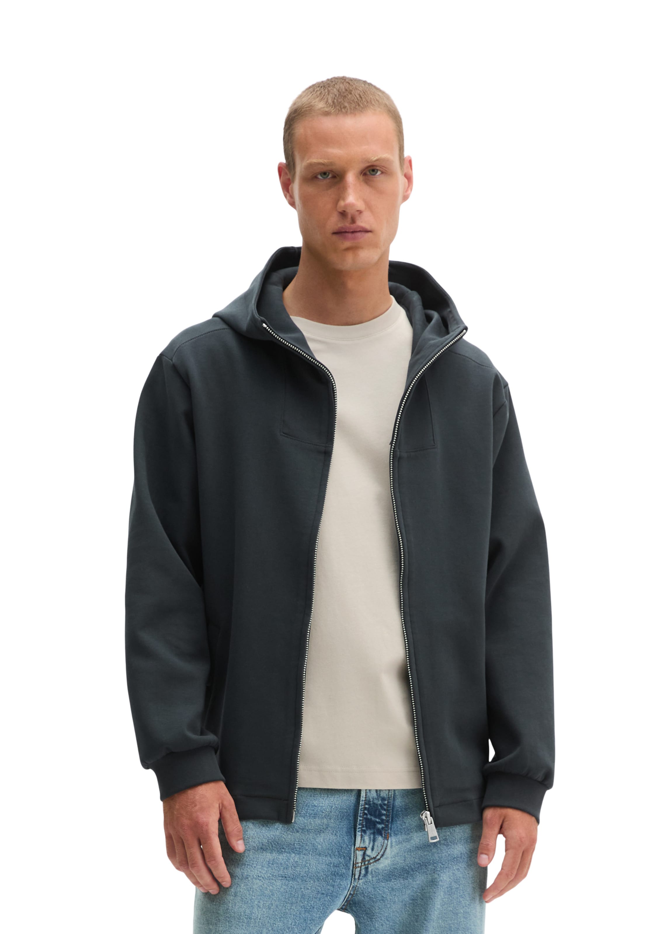 Marc O'Polo Sweatvest in Blauw: voorkant
