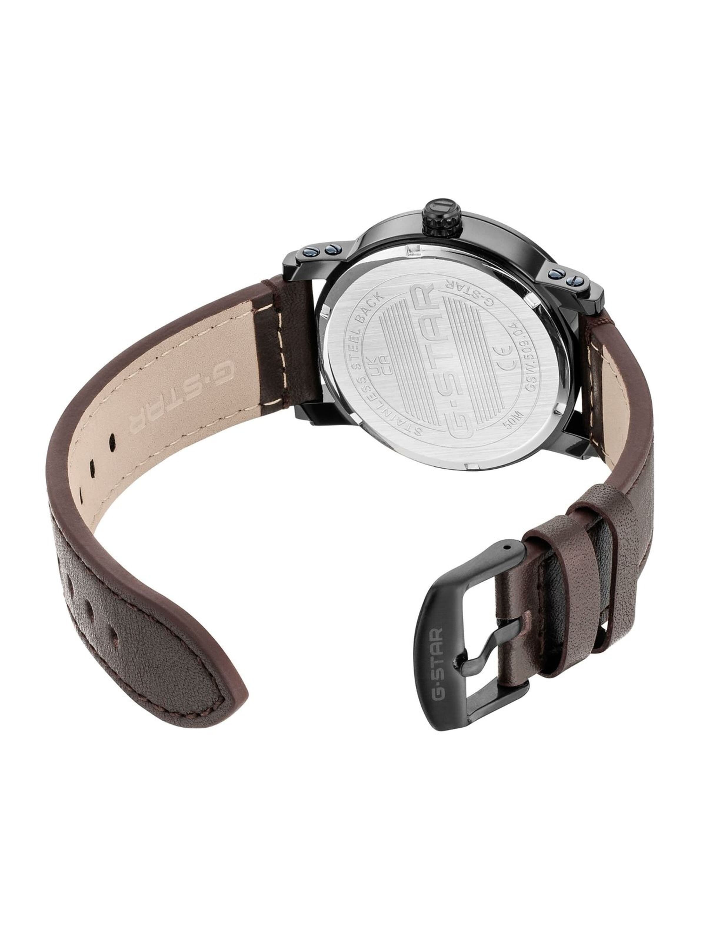 G-STAR Analogové hodinky 'Function watch Rovic' – hnědá