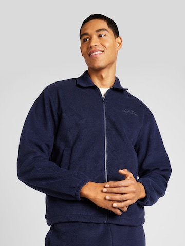 Les Deux Fleece Jacket 'Duke' in Blue: front