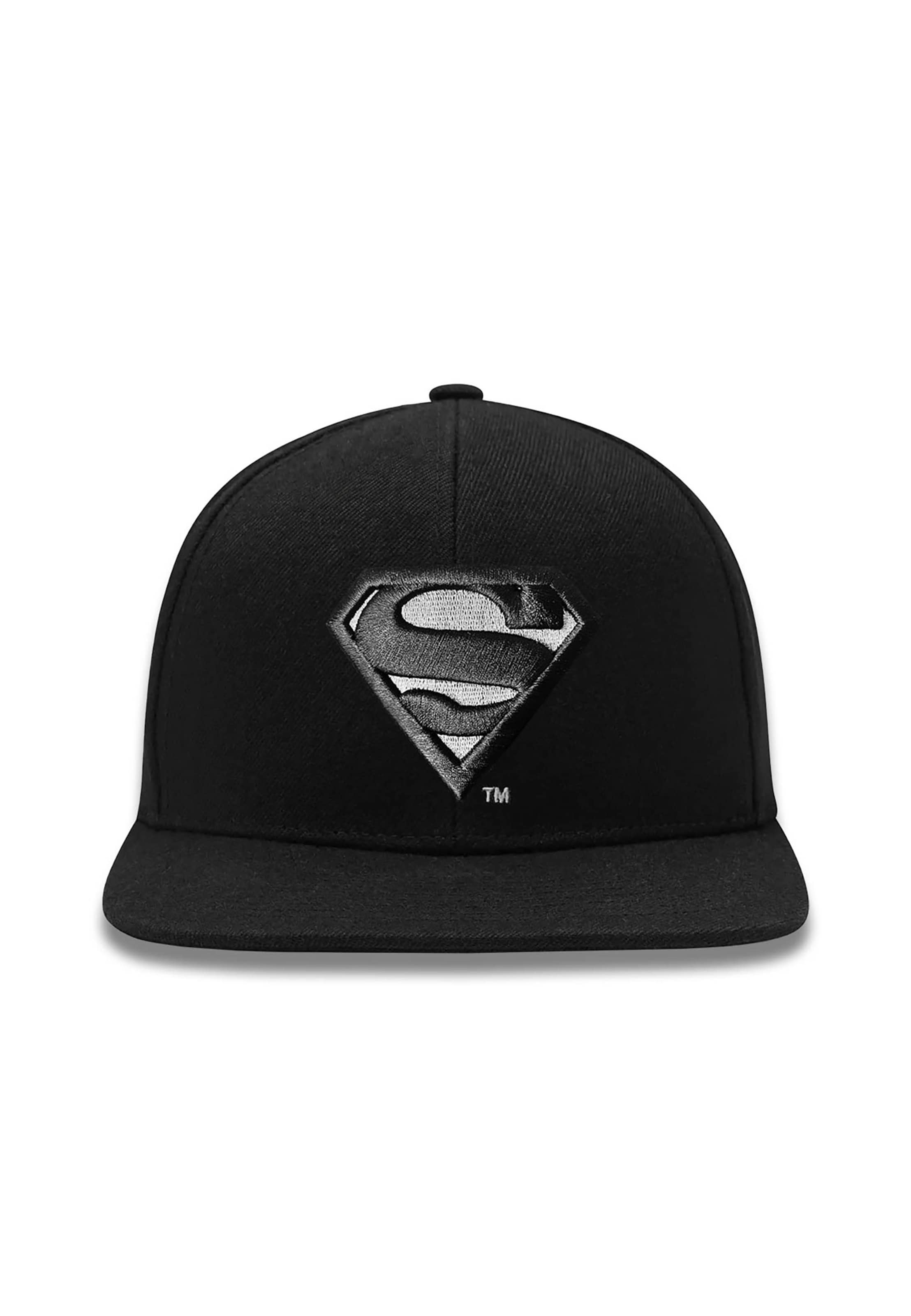 LOGOSHIRT Cap 'DC Superman' in Schwarz: Vorderseite