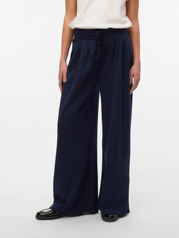 VERO MODA Wide leg Broek 'JANET' in Blauw: voorkant