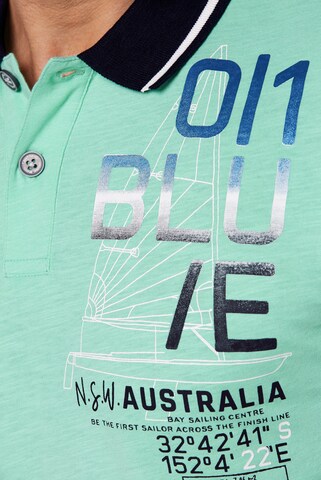 CAMP DAVID Kurzarmpolo mit Sailing Print in Grün