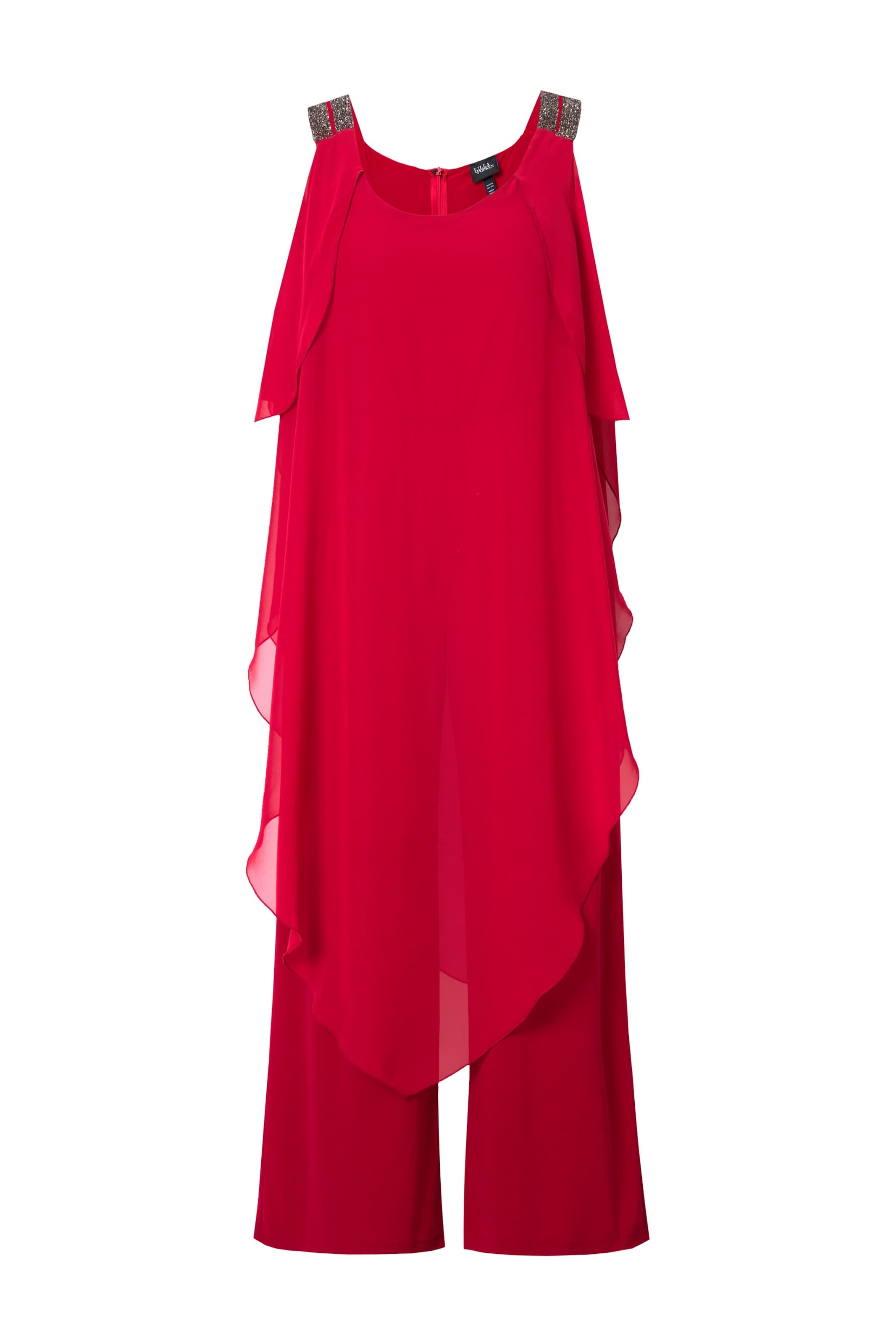 Ulla Popken Jumpsuit in Rot: Vorderseite