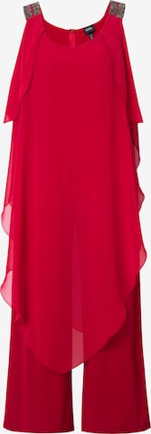 Ulla Popken Jumpsuit in Red: front
