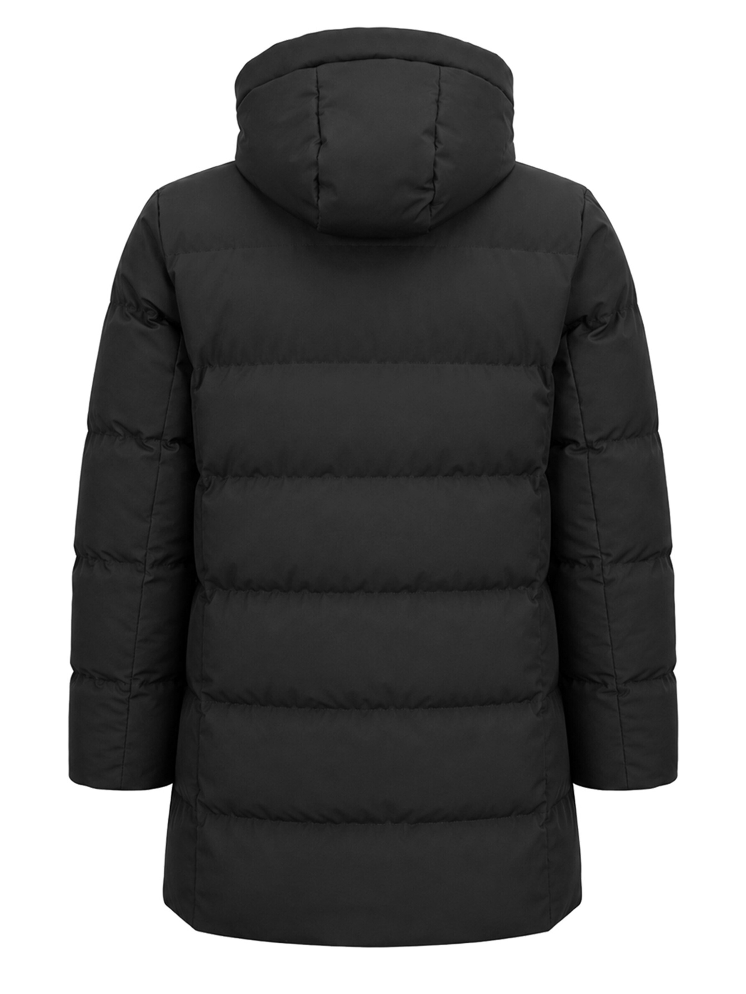 ALLTHEMEN Winterjas 'Lichtnaht' in Zwart