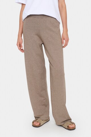 SAINT TROPEZ Regular Broek 'Mila' in Beige: voorkant