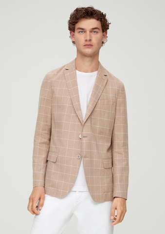 Coupe regular Veste de costume s.Oliver en beige : devant