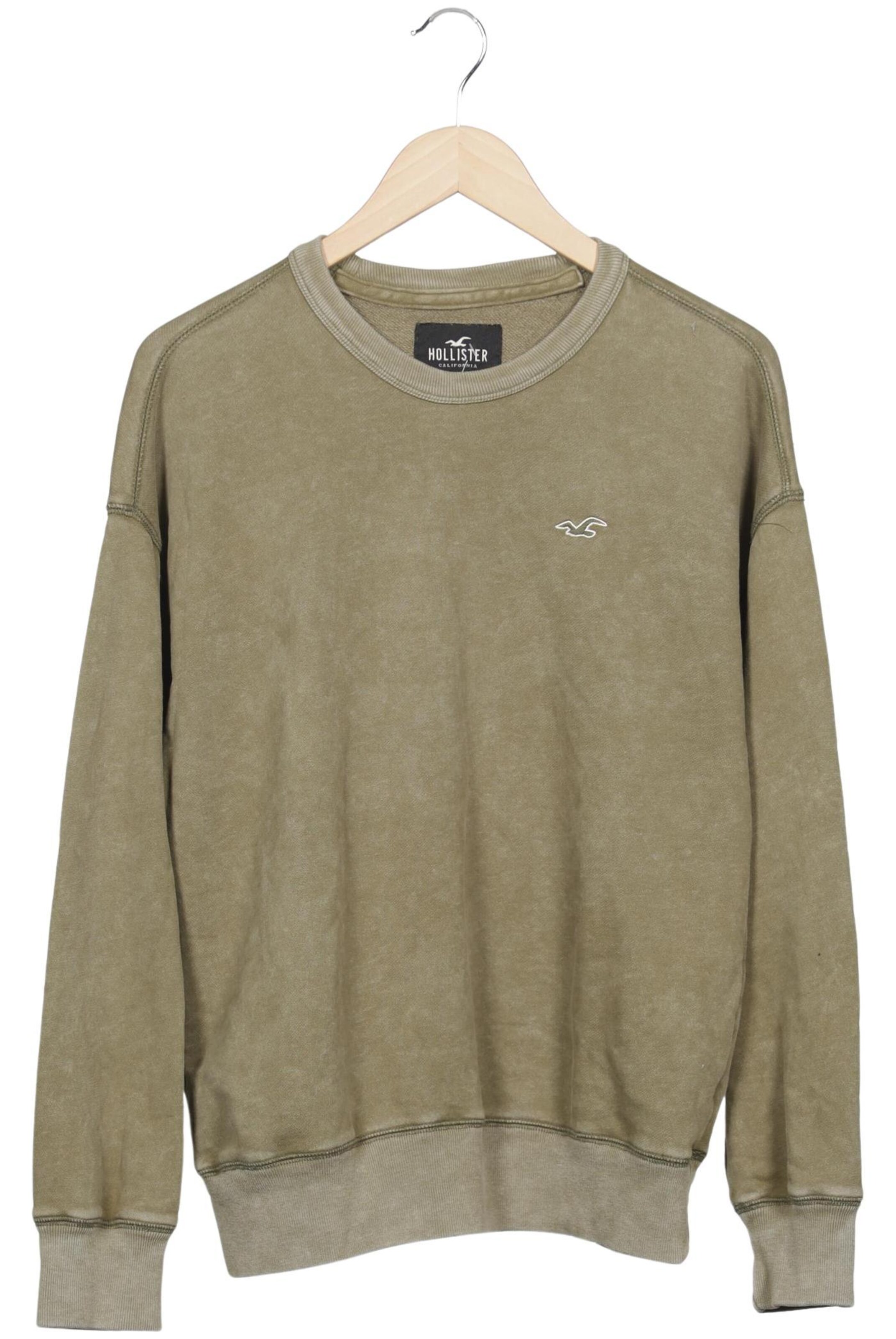 HOLLISTER Sweatshirt & Zip-Up Hoodie in S in Green: front