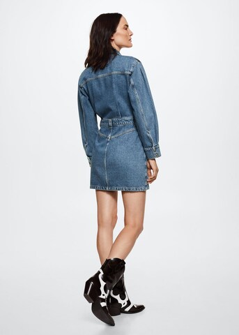 MANGO Shirt Dress 'Olivia' in Blue