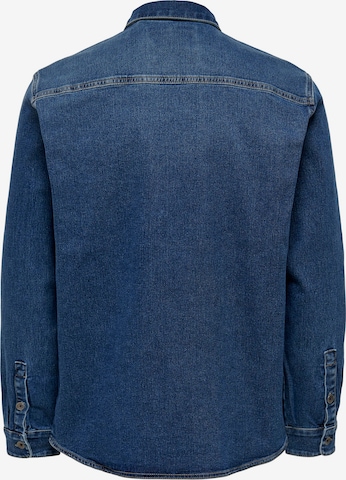 Only & Sons Regular Fit Hemd 'CAMON' in Blau