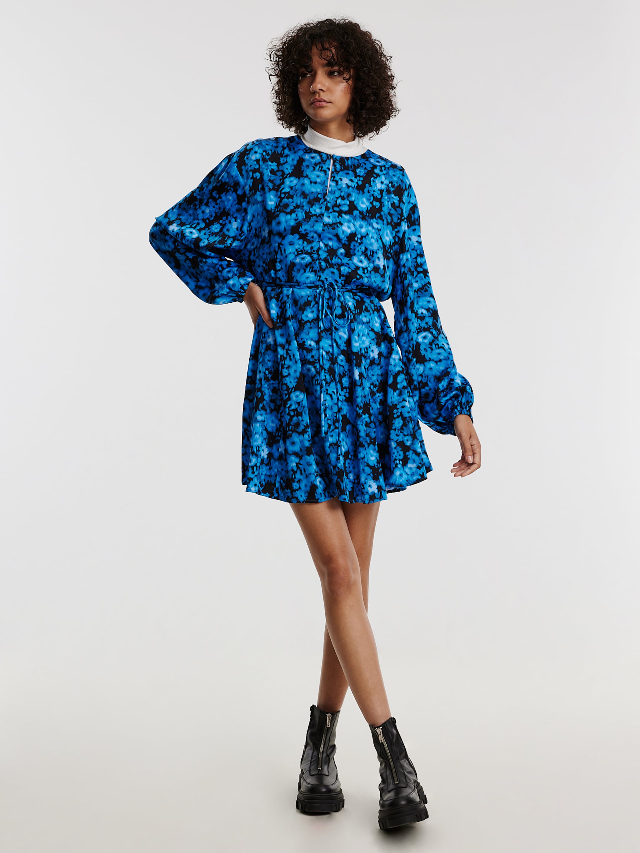 EDITED Producten Jurk 'Jeanette' Blauw