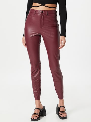 Noisy may Slim fit Pants 'ELLY' in Red: front