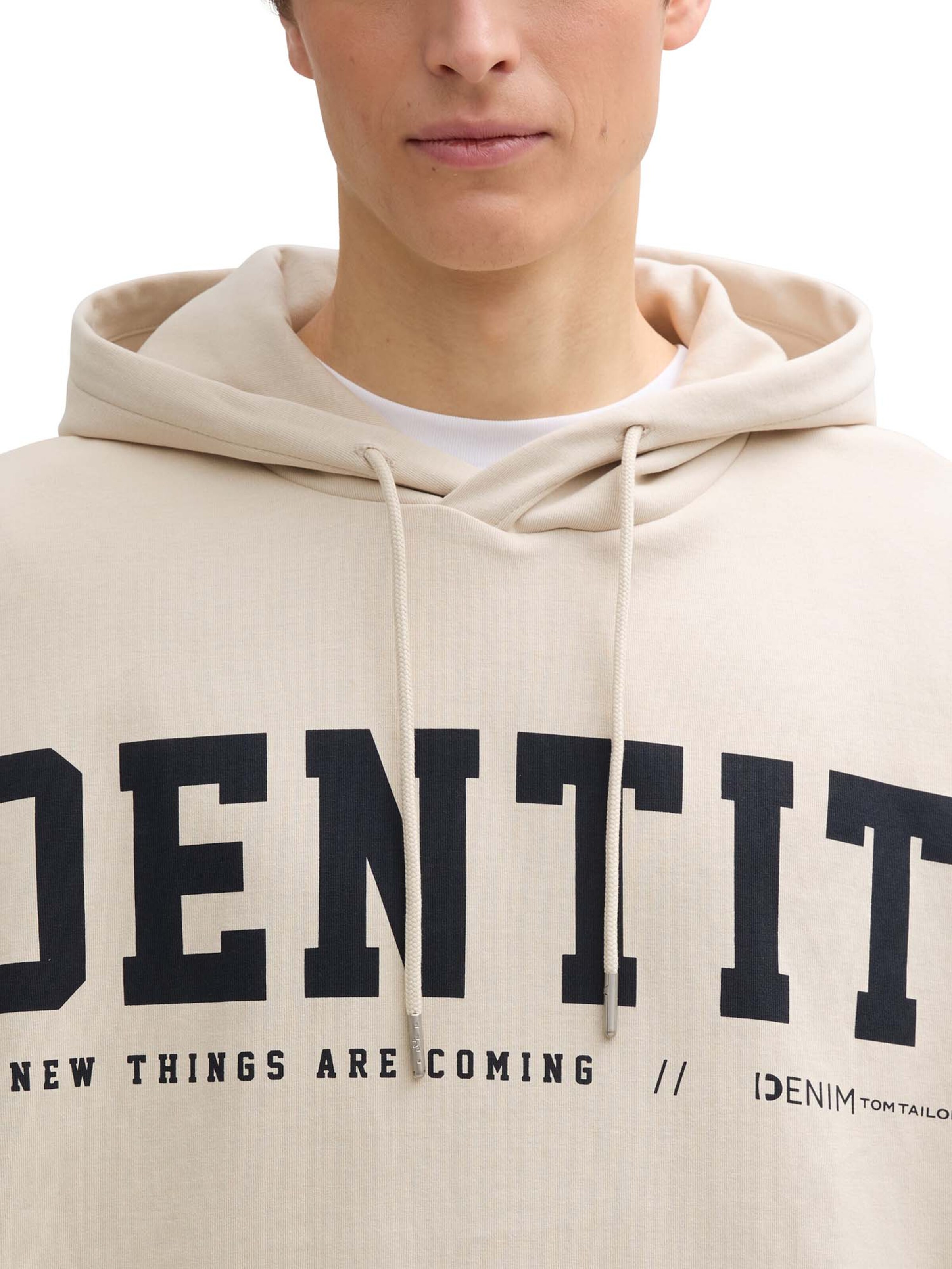 TOM TAILOR DENIM Sweatshirt in Beige