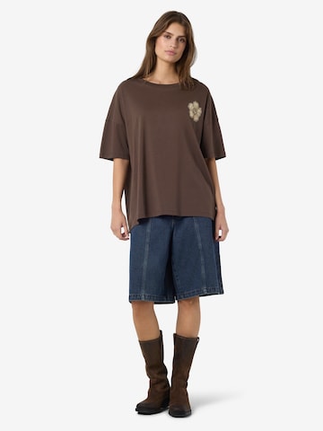 T-shirt oversize 'NMIDA' Noisy may en marron