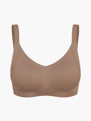 cfab (formerly creamy fabrics) Push-up Bra 'Seamless Compact Push-Up BH' in Brown: front