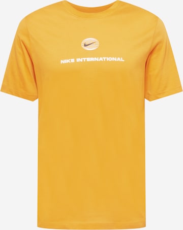 NIKE - Camisa funcionais 'HERITAGE' em amarelo: frente