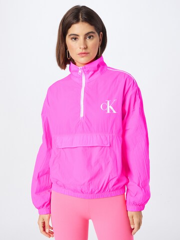 Veste mi-saison Calvin Klein Jeans en rose : devant