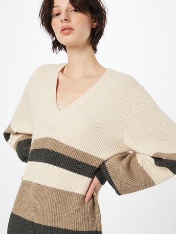 OBJECT Knitted dress 'Malena' in Beige