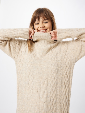 Cream Knitted dress 'Cabin' in Beige